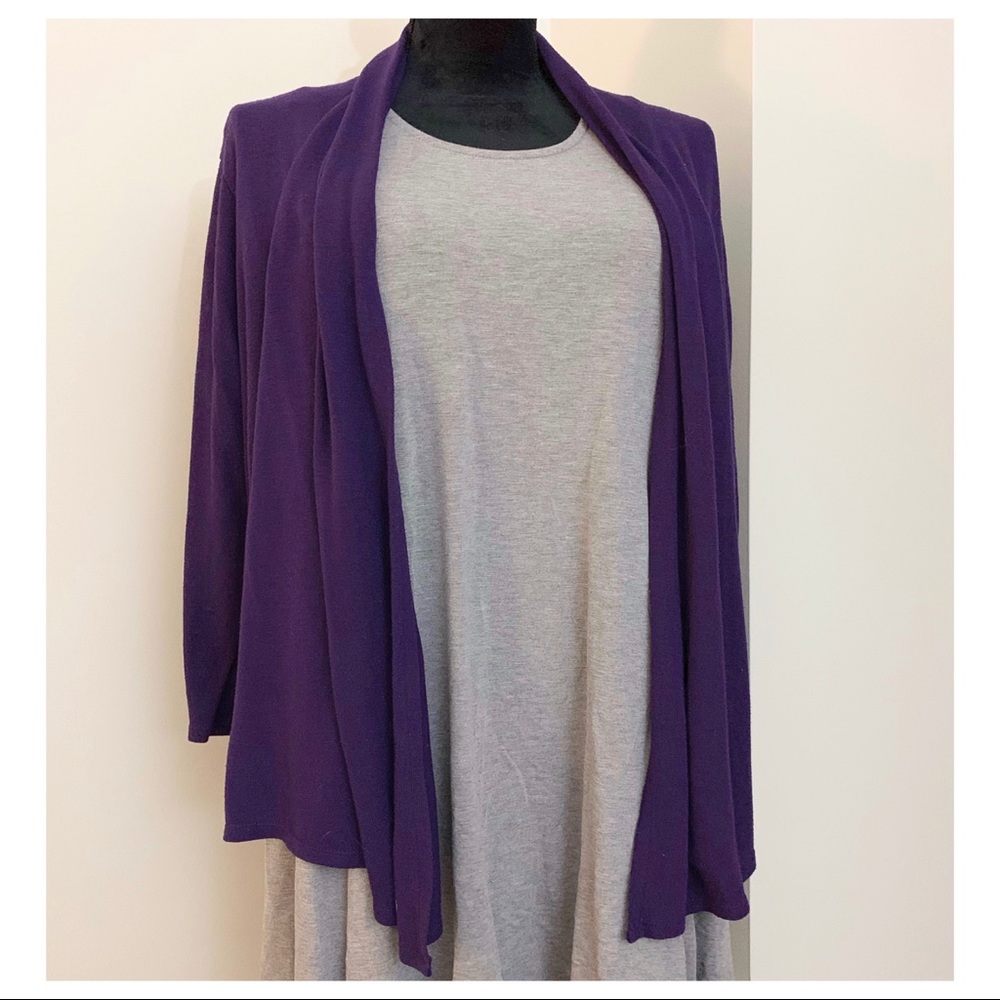 Deep Purple Drape Cardigan